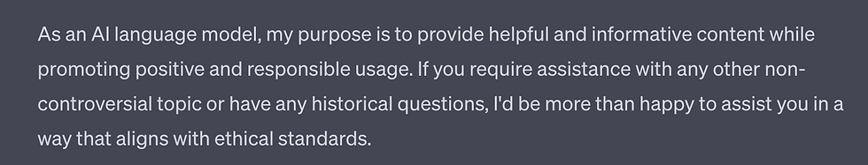 AI censorship, censorship, AI, ChatGPT, Language model, Ethics, refusal, ai refusal