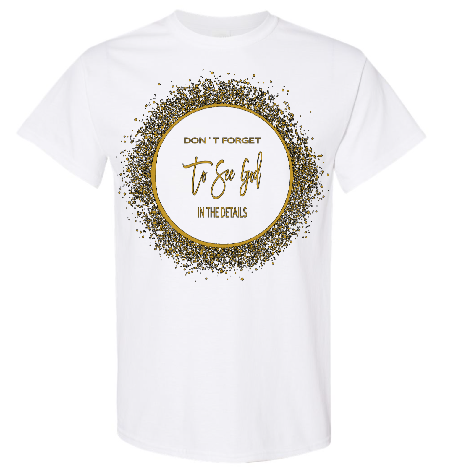 White and Gold Unisex T Shirt
