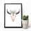 Thumbnail: Skull watercolor cactus painting, bull skull art, printable art, artist poster print