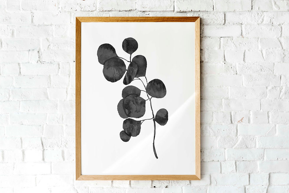 Thumbnail: Set of six black ink fern printables | botanical wall art