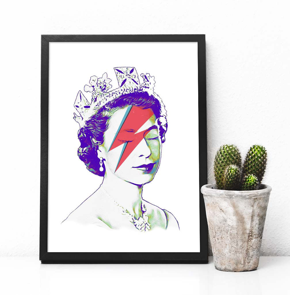 Queen Elizabeth | Aladdin Sane | Printable art instant download wall art print