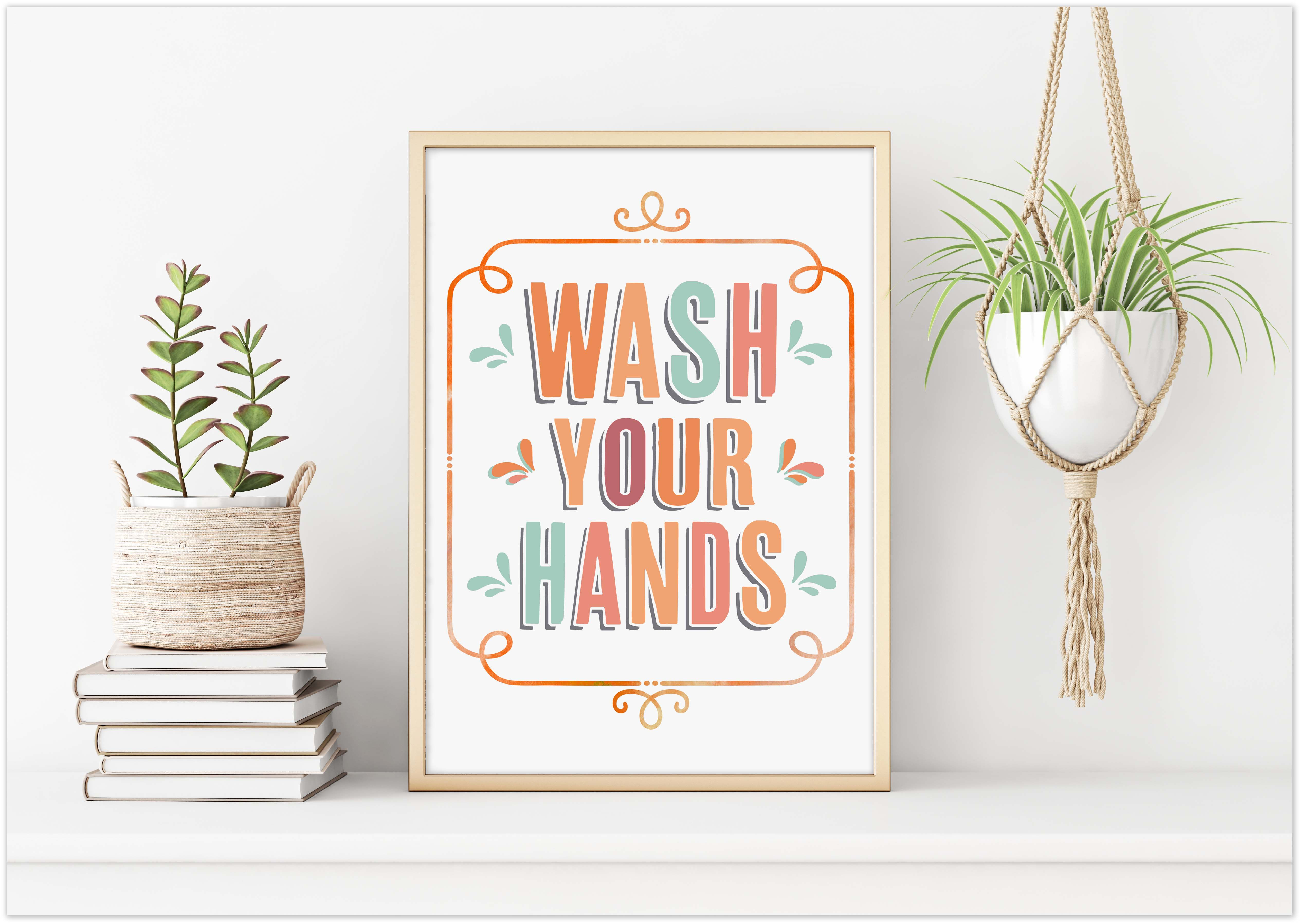 Wash your hands, printable wash hands poster, wash hands sign, covid19 coronavirus