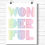 Thumbnail: WONDERFUL, art to print, typography poster, printable art, art to print and frame, rainbow