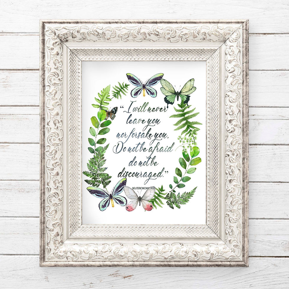 Thumbnail: i will never leave you or forsake you | printable art  scripture coronavirus fear do not be afraid christian