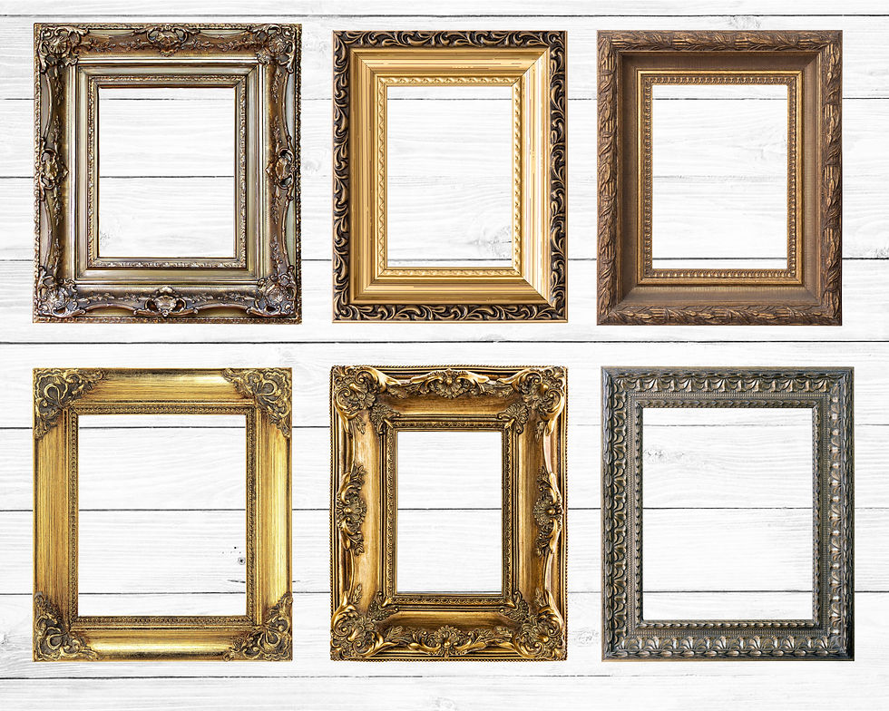 Thumbnail: gold frames, digital clipart, digital images, antique frames