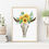 Thumbnail: Watercolor painted sunflower bull skull | Printable art sunflowers painting rustic decor