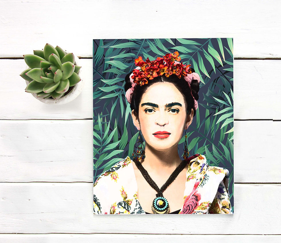 Frida, Kahlo, Frida Kahlo, Watercolor, Mexican, artist, printable art, printable, wall art, art print