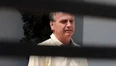 Ex-presidente Jair Bolsonaro em sua casa em Brasília onde cumpre prisão domiciliar