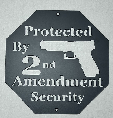Amendment Number Sign Second Amendment Security Sign | Shelburne Lighting
