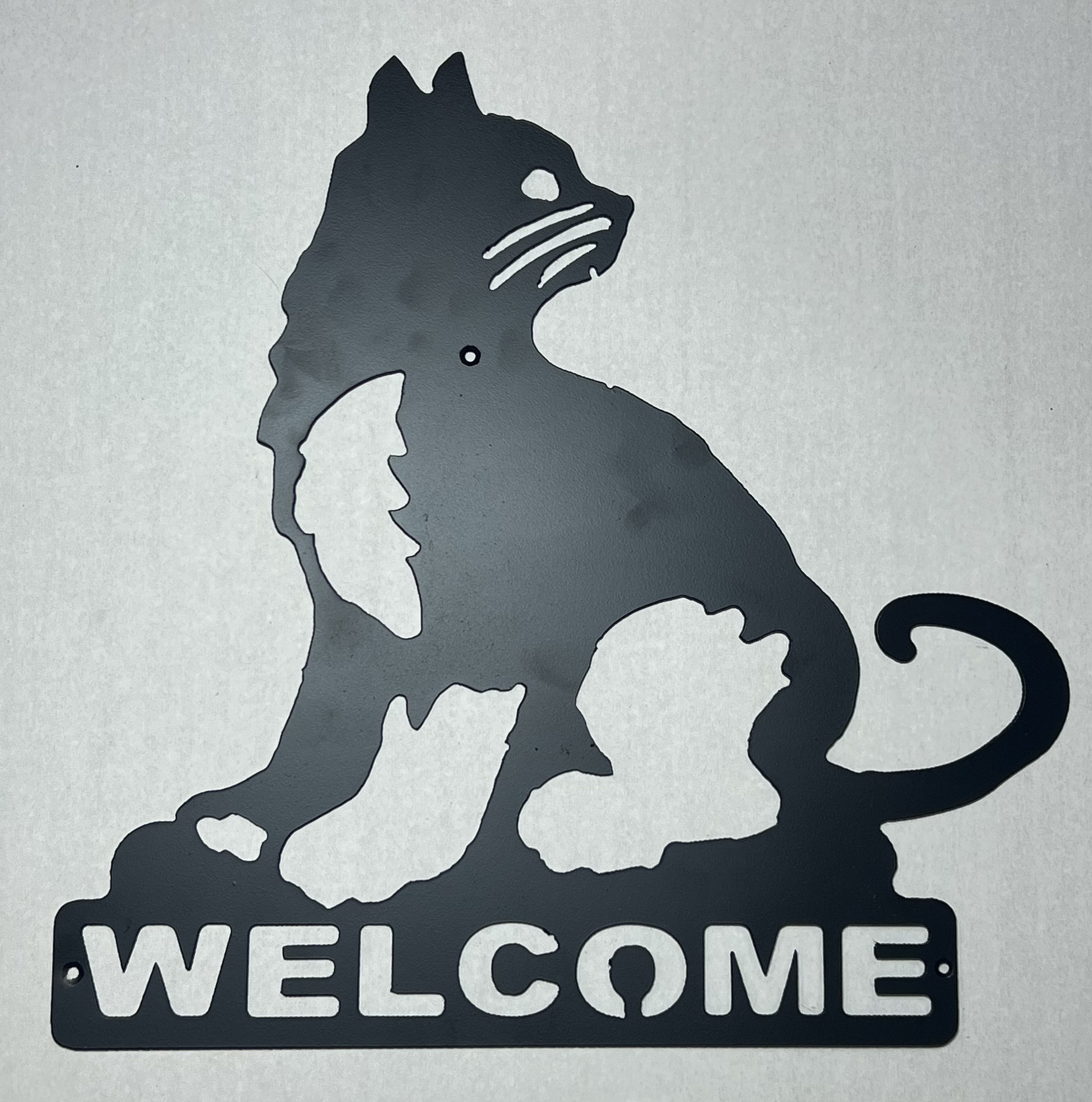 House Cat Welcome Sign