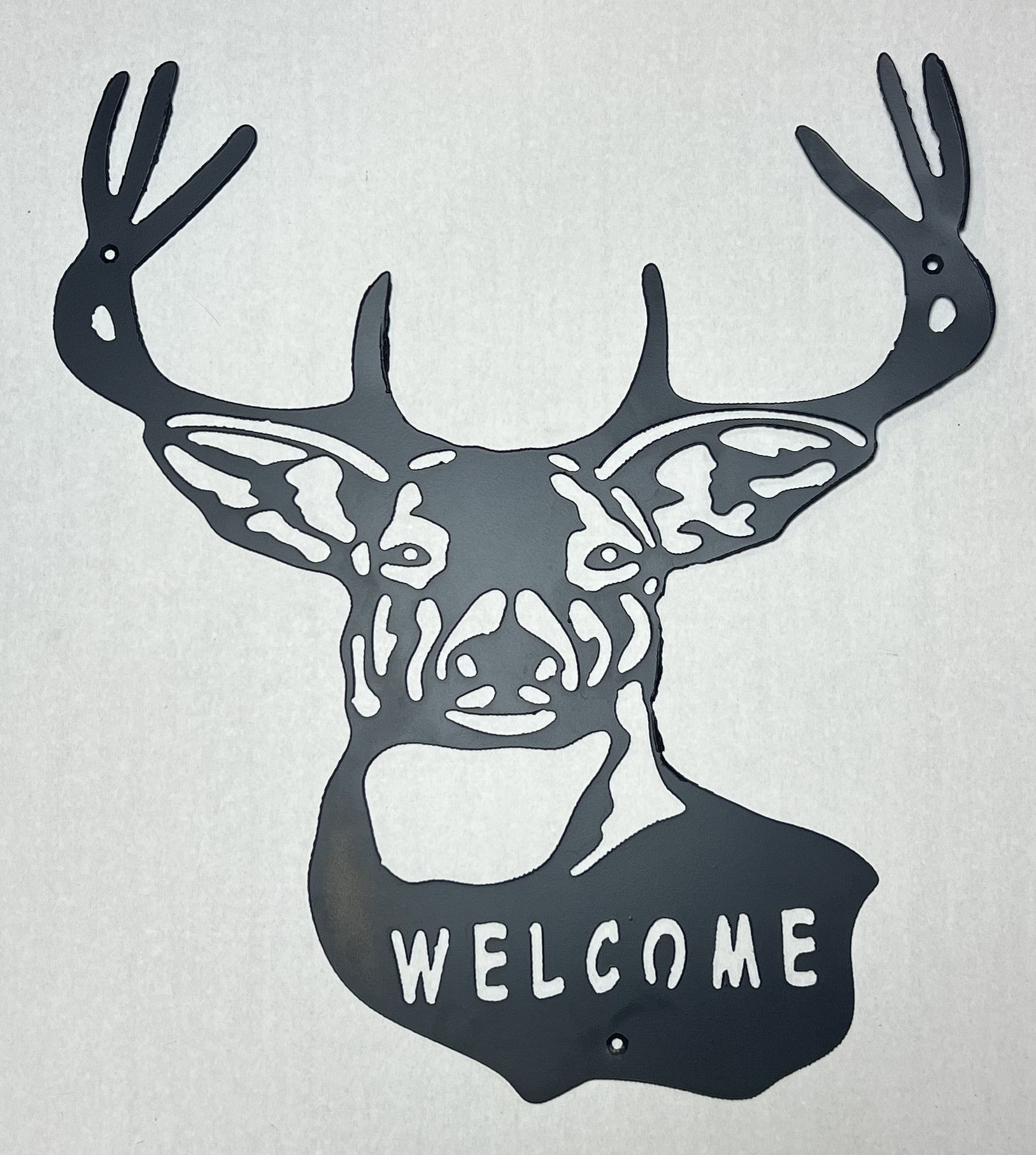 Whitetail Buck Deer Welcome Sign