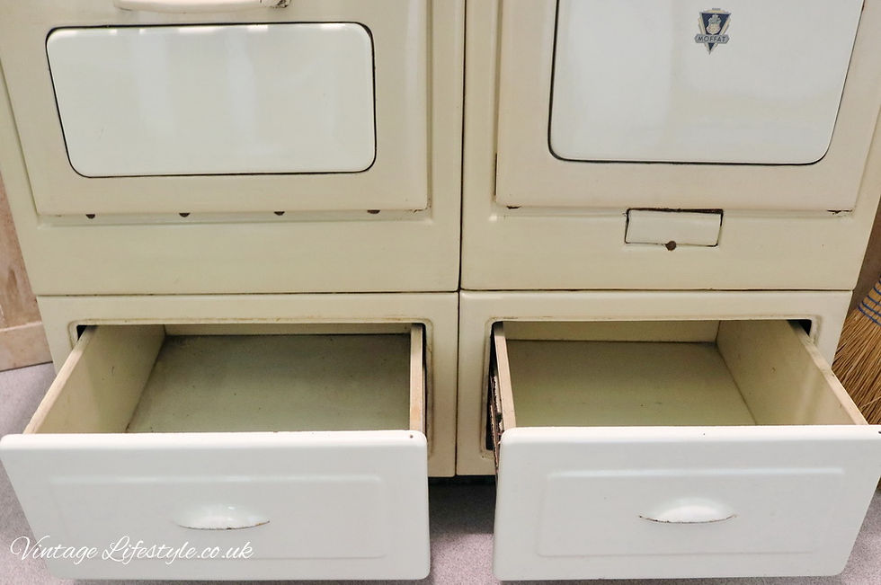 Thumbnail: Vintage Antique 1947 Moffat Cooker Oven Bottom drawers