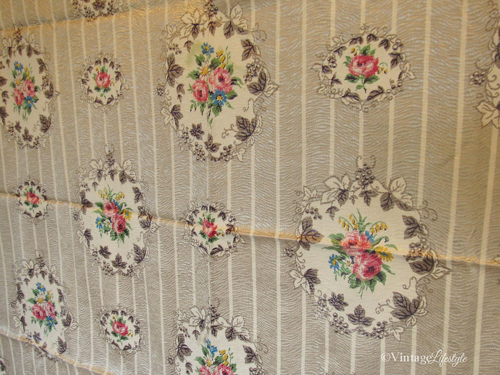 vintage cameo roses fabric