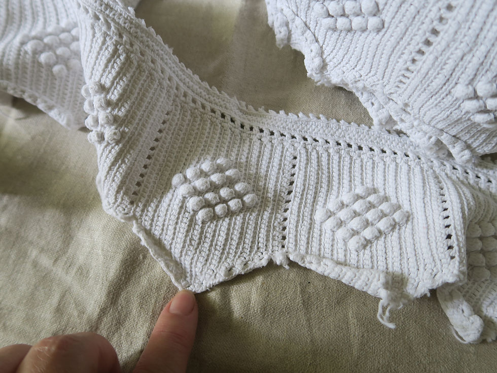 Thumbnail: French cotton decorative crocheted edging trim