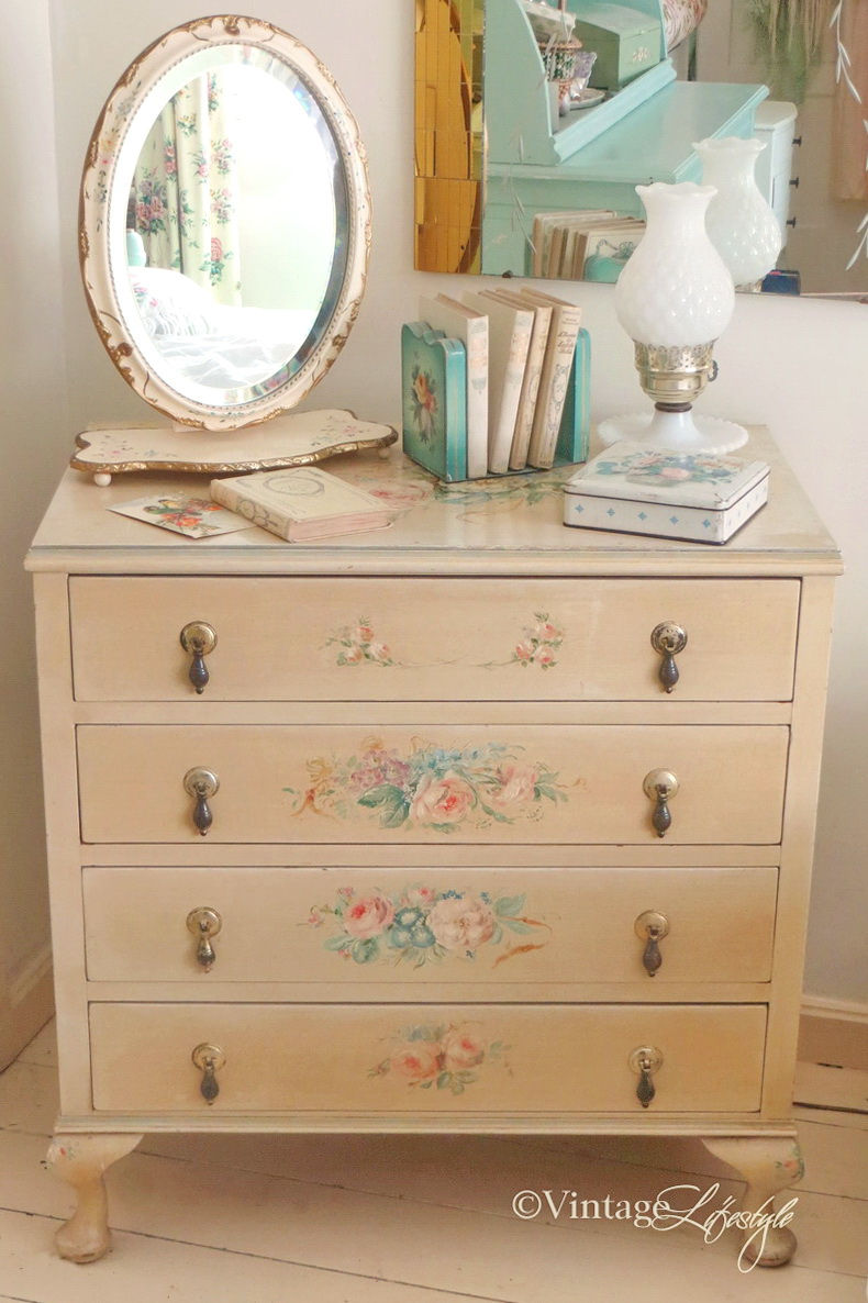 Thumbnail: Hand Painted Original 1930's Chest of Drawers