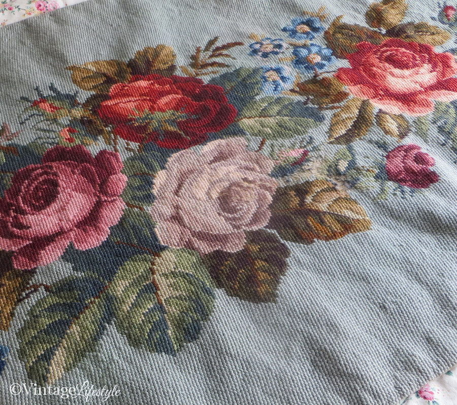 Thumbnail: Rose Garland Needlepoint Rug