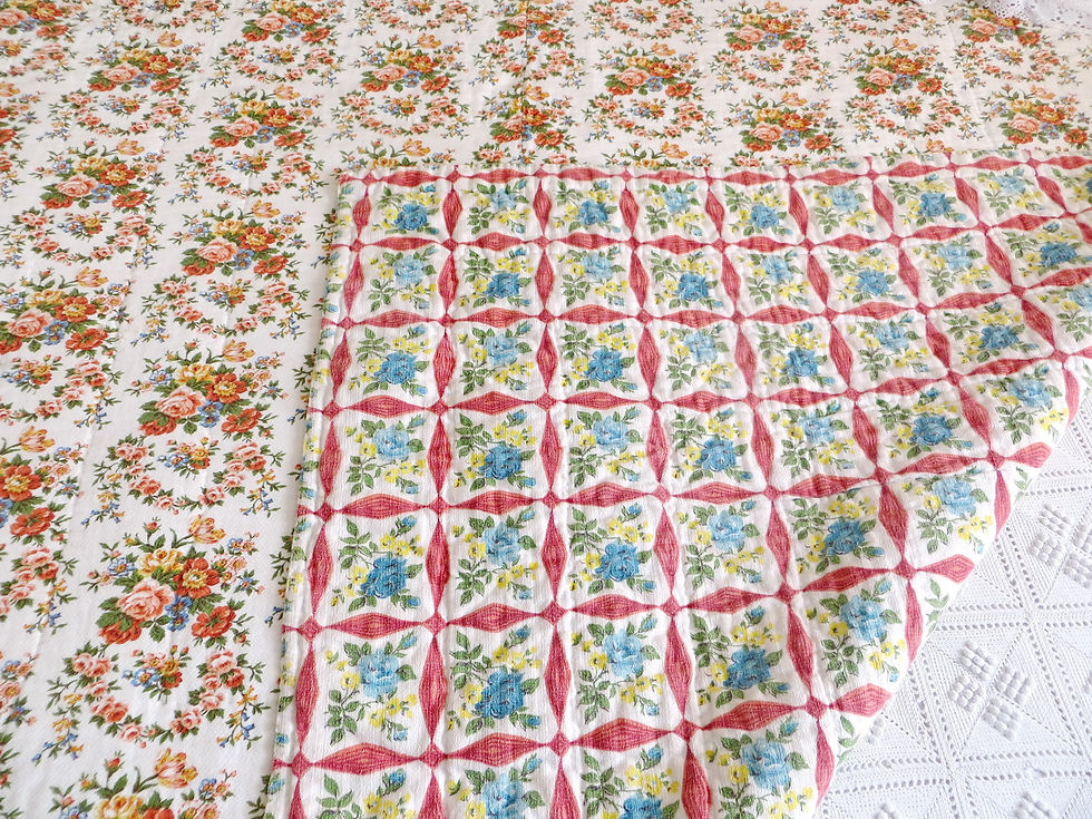 Thumbnail: Country Bark Cloth Quilt
