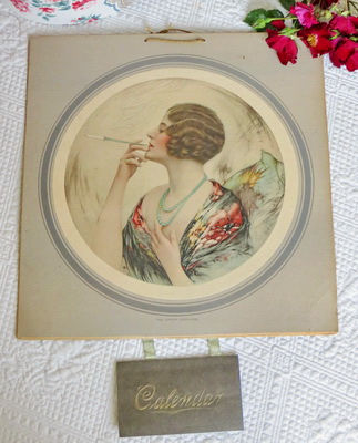 Thumbnail: 1938 Calendar 'The Green Necklace' Flapper