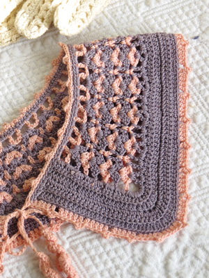 Thumbnail: French Crocheted Collar Close Up