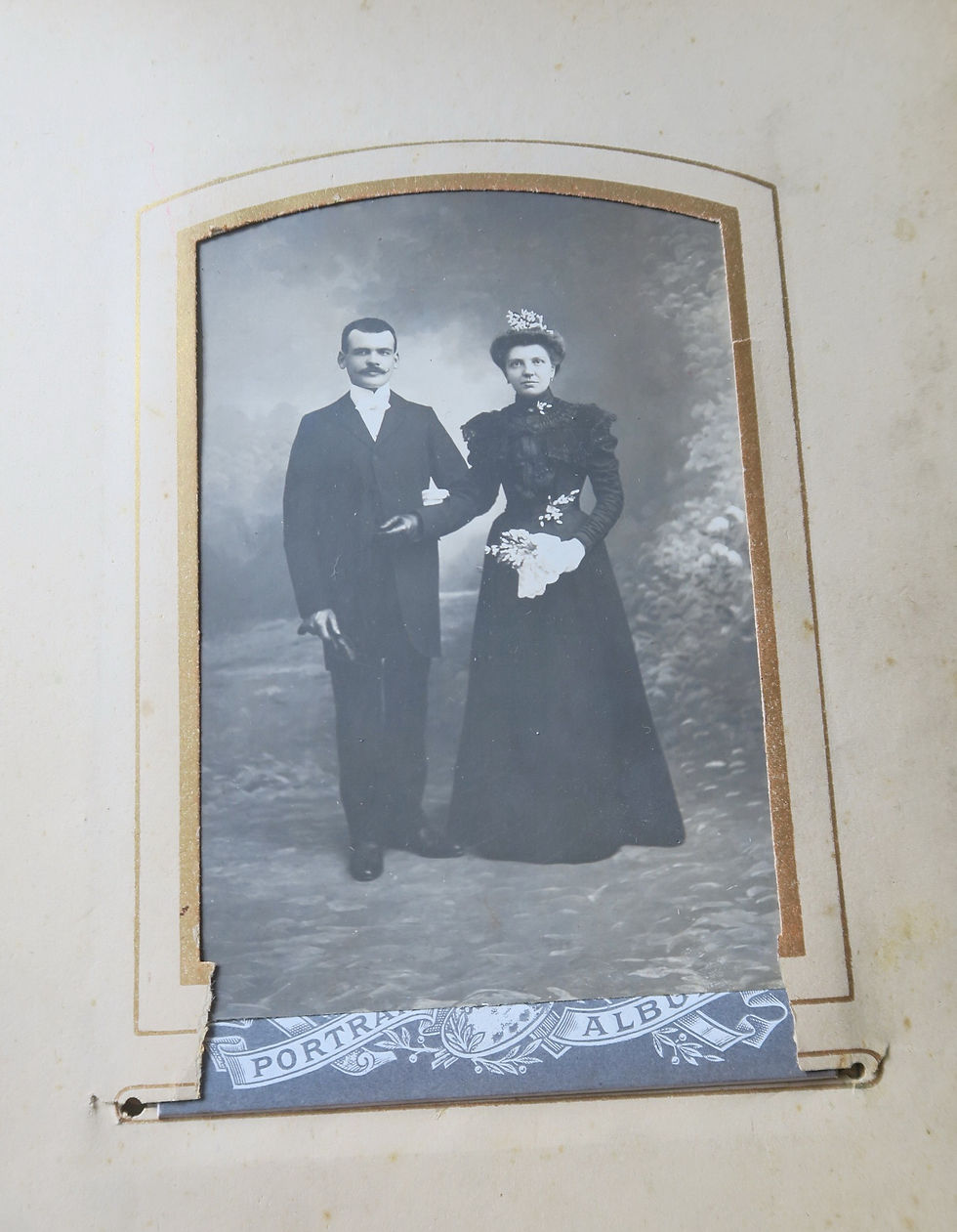 Thumbnail: Beautiful Antique Celluloid Album with Photos