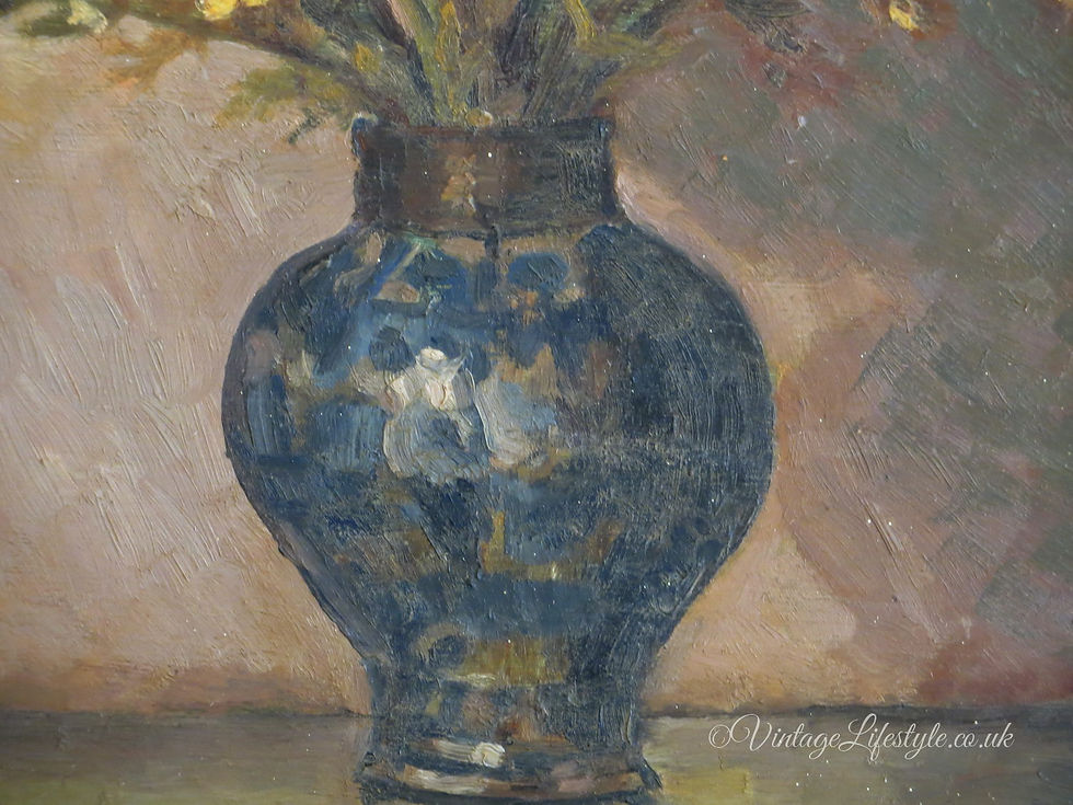 Thumbnail: Framed Summer Bouquet Still Life Oil on Board