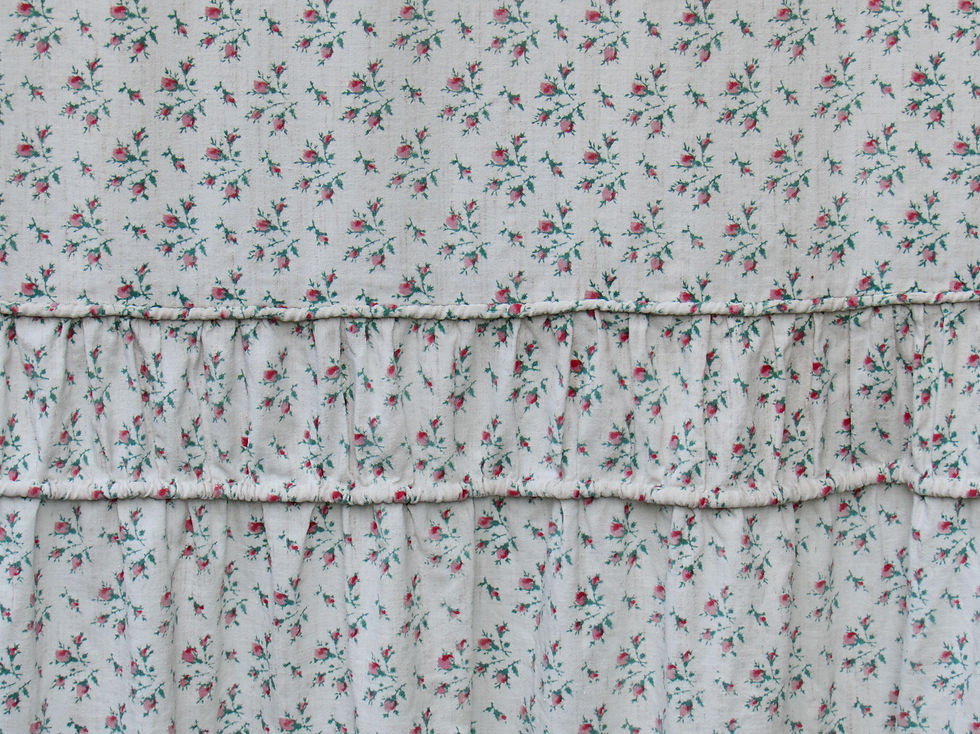 Thumbnail: French Linen Rosebuds Bed cover