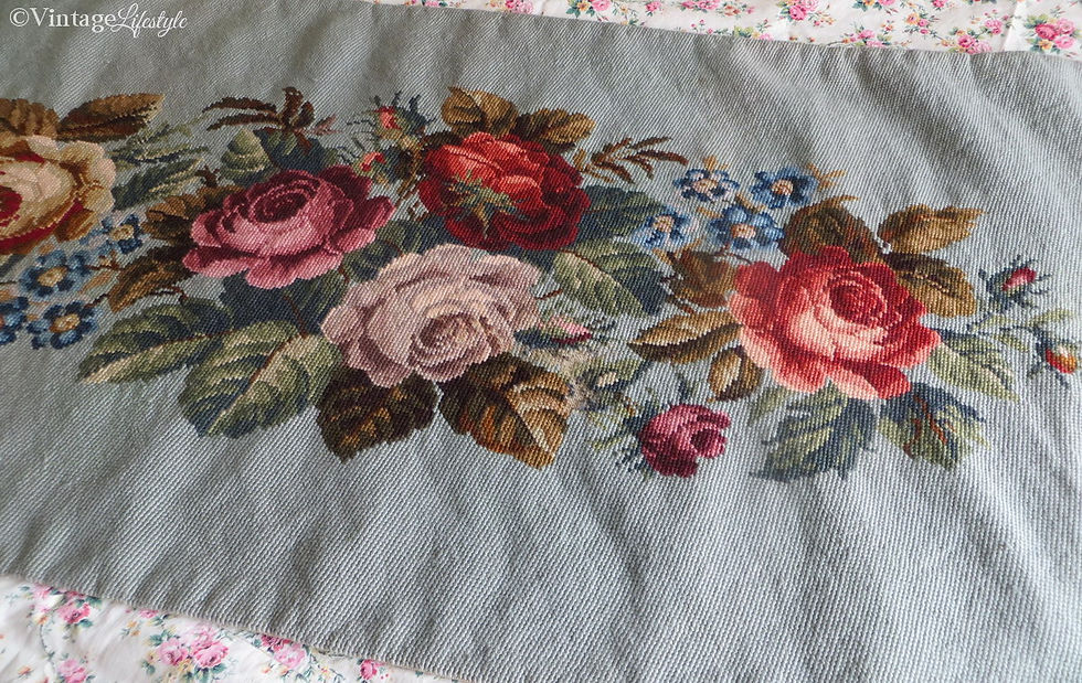 Thumbnail: Rose Garland Needlepoint Rug