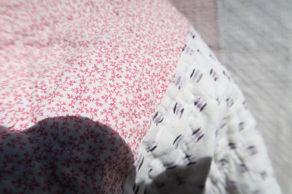 Thumbnail: Victorian strippy quilt 19thC