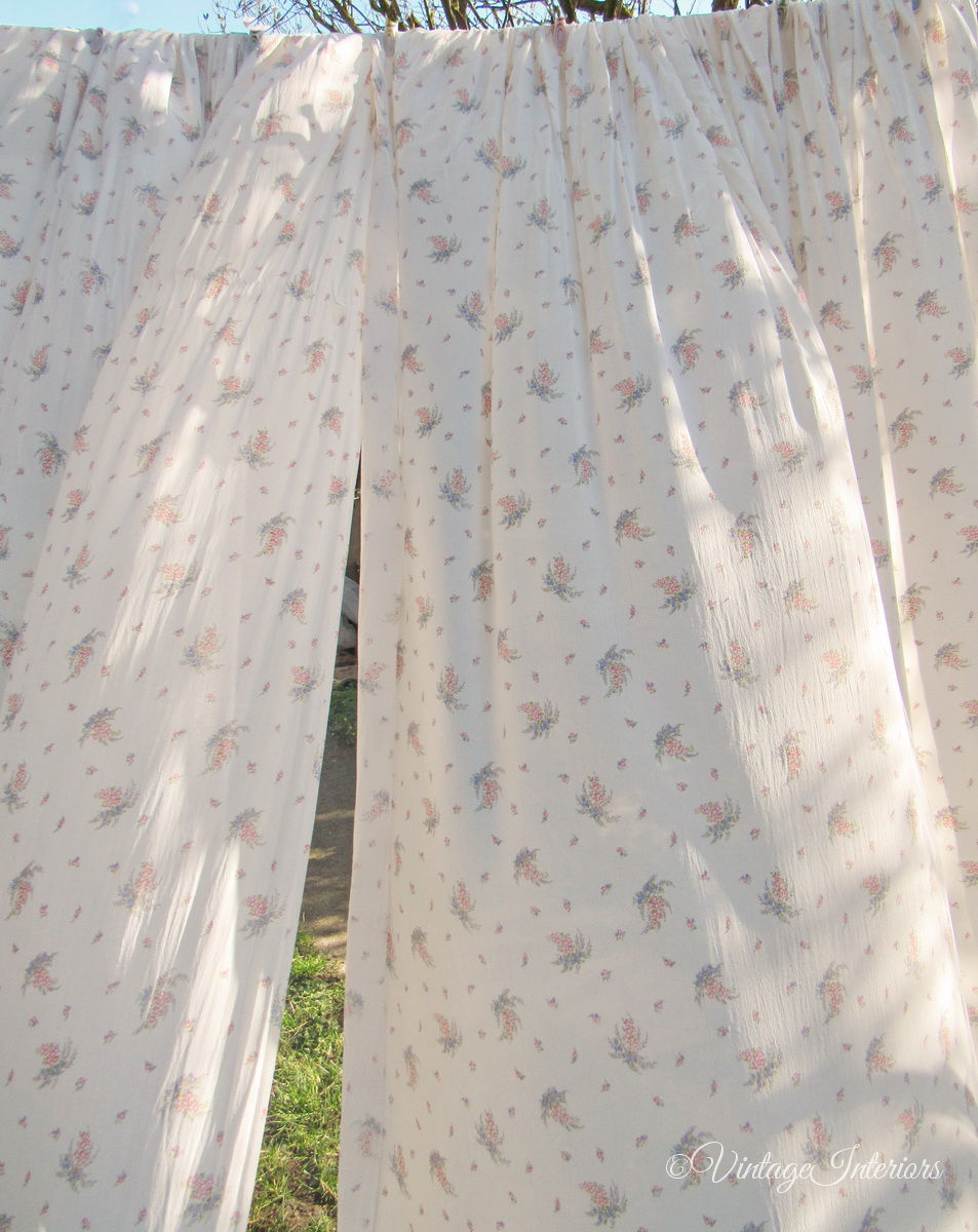 Thumbnail: 1930's rare french crepe lingerie fabric curtains