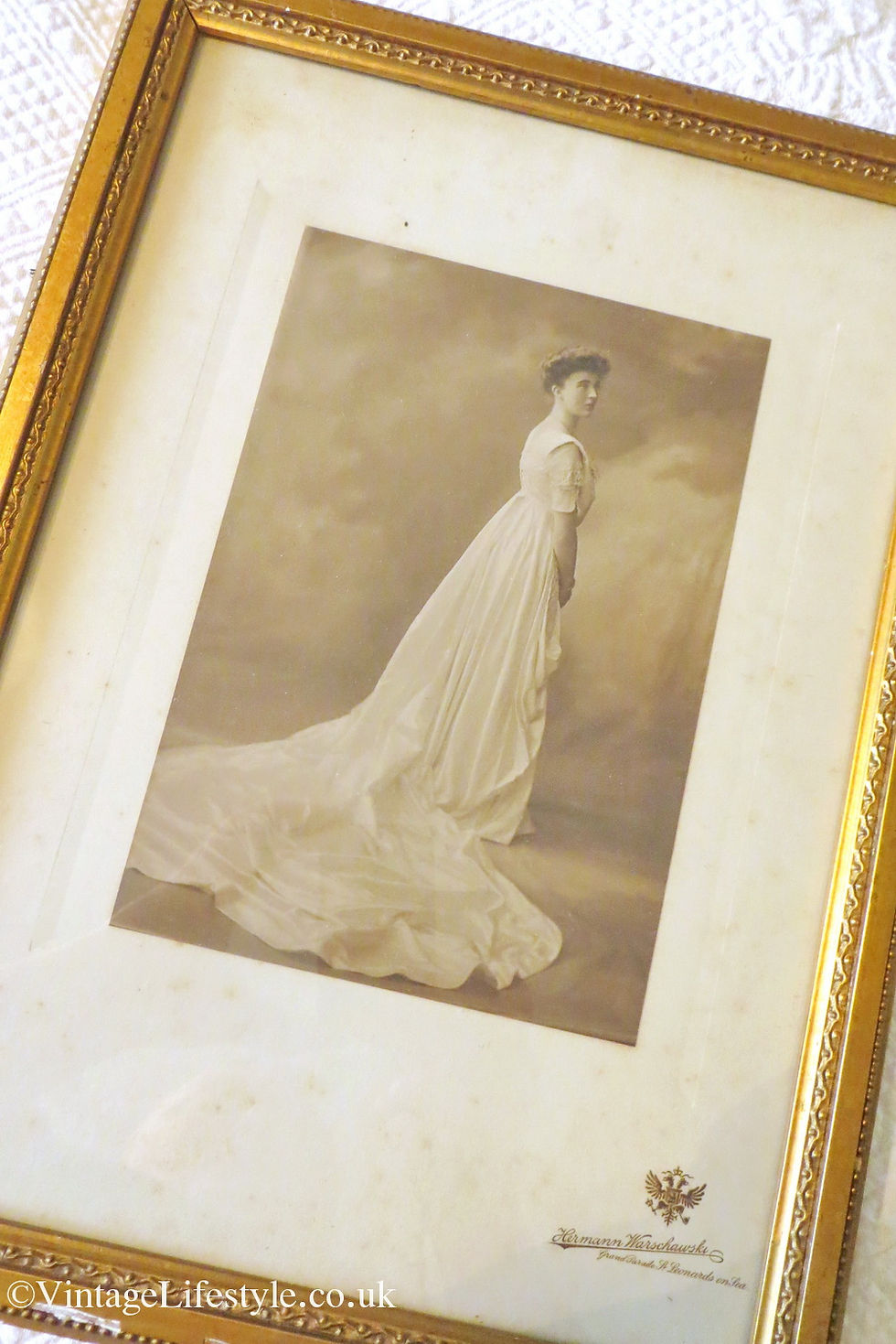 Thumbnail: Beautiful Edwardian Lady Framed Portrait
