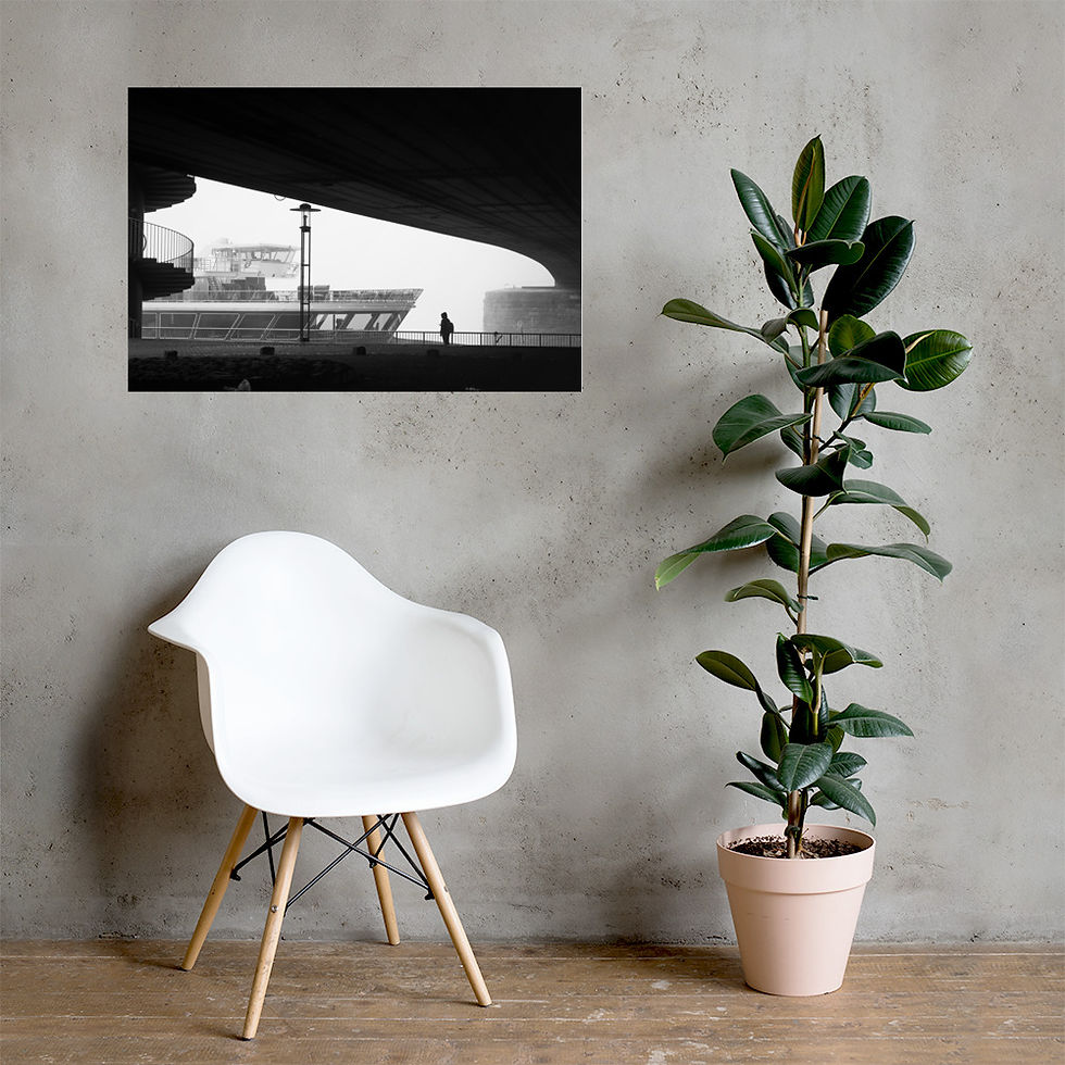 Miniaturbild: Nebel in Köln am Rhein (Schwarzweiß Poster)