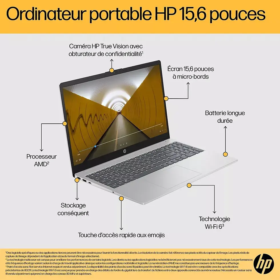 Thumbnail: Ordinateur portable HP 15-fc0105nf