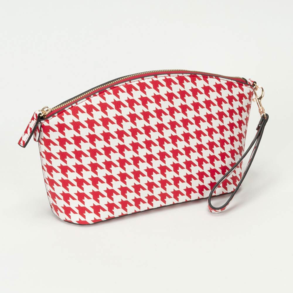 YOUR CHOICE! Red and White Faux Leather Houndstooth Collection (WT)