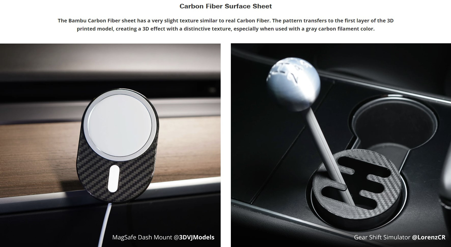 Bambu Lab - Carbon Fiber Surface Sheet (A1 Mini) - Image 2