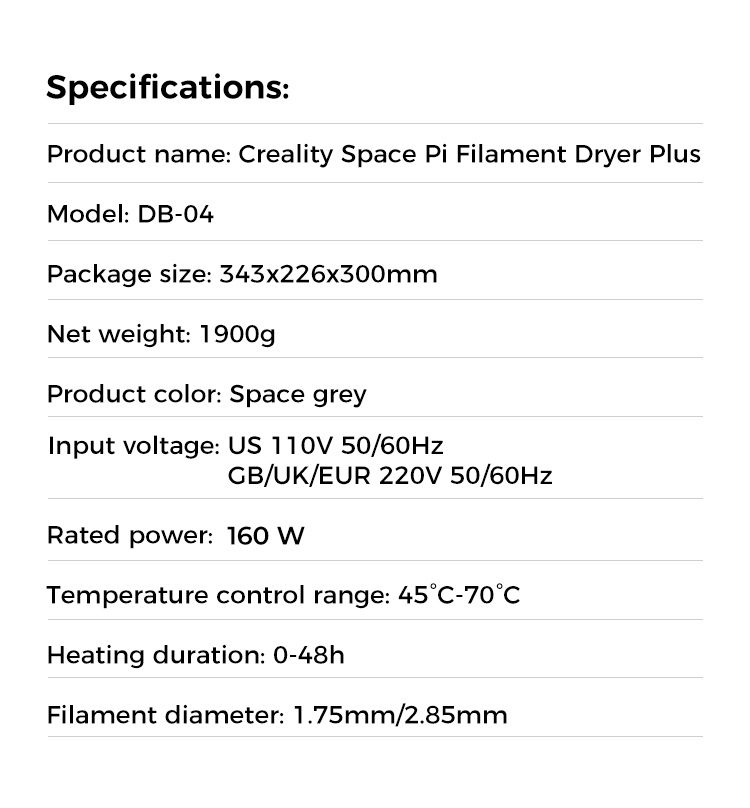 Thumbnail: Creality Space Pi Filament Dryer Plus