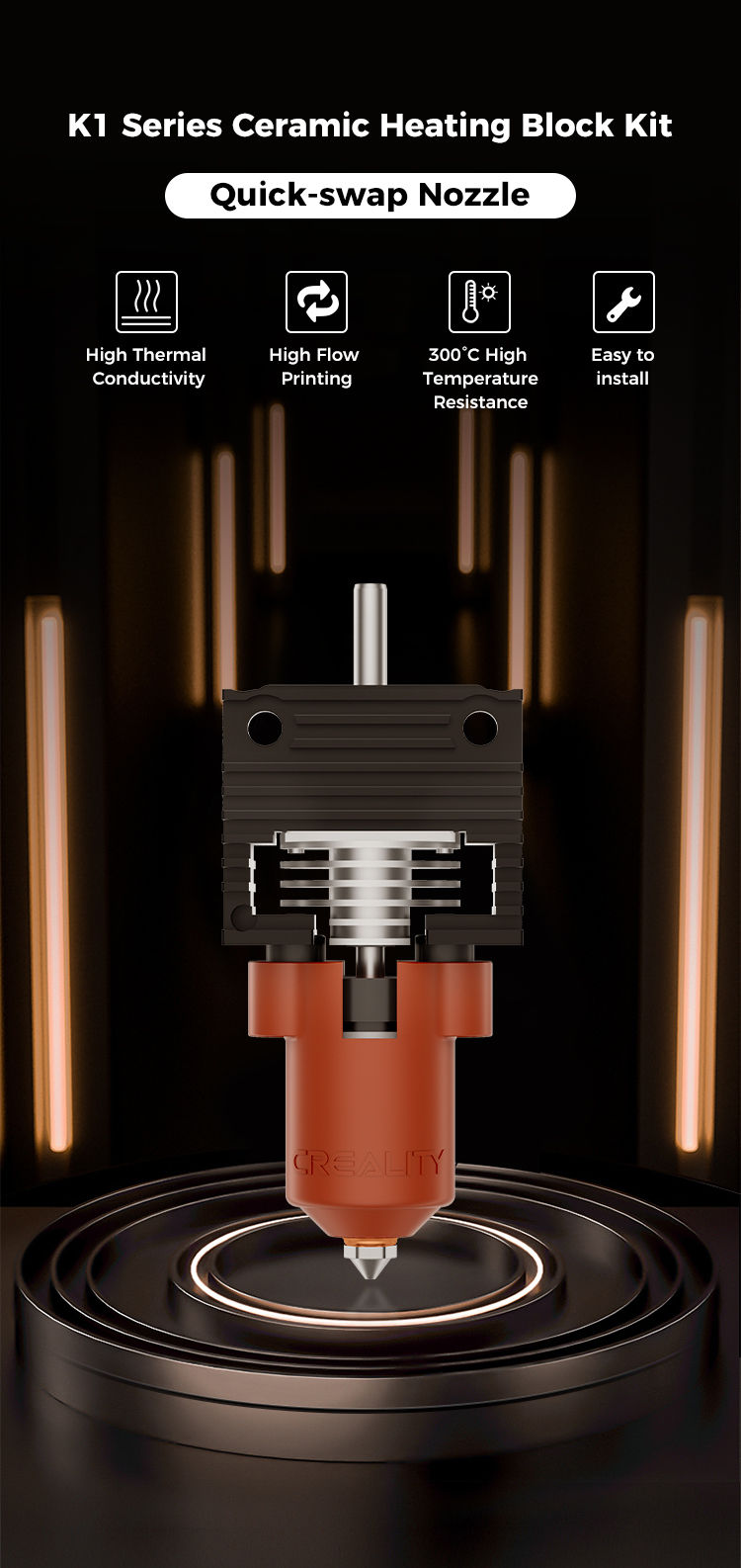 Thumbnail: Creality Ceramic Heating Block (K1, K1 Max, K1C)