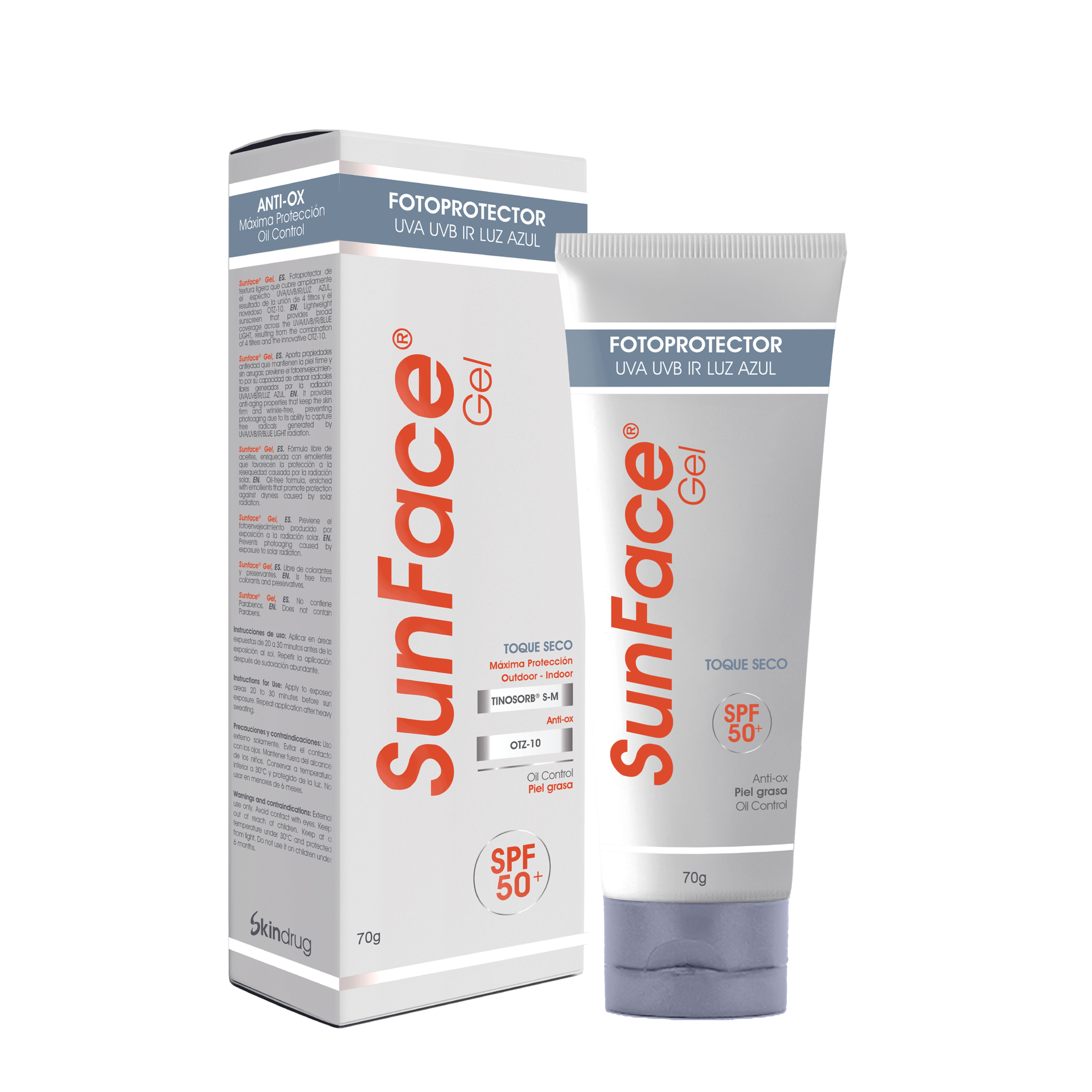 SUNFACE GEL SPF 45 X70G