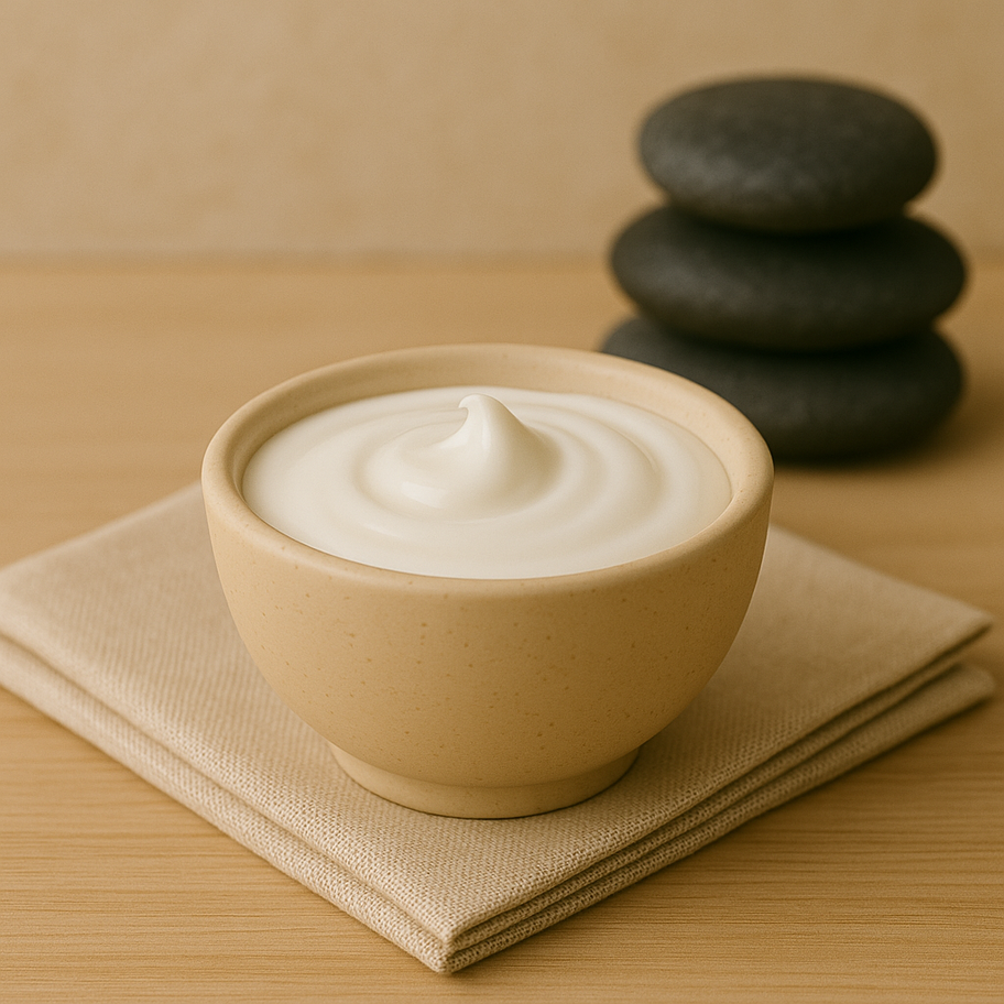 Sunflower Moisture & Massage Lotion in ceramic bowl