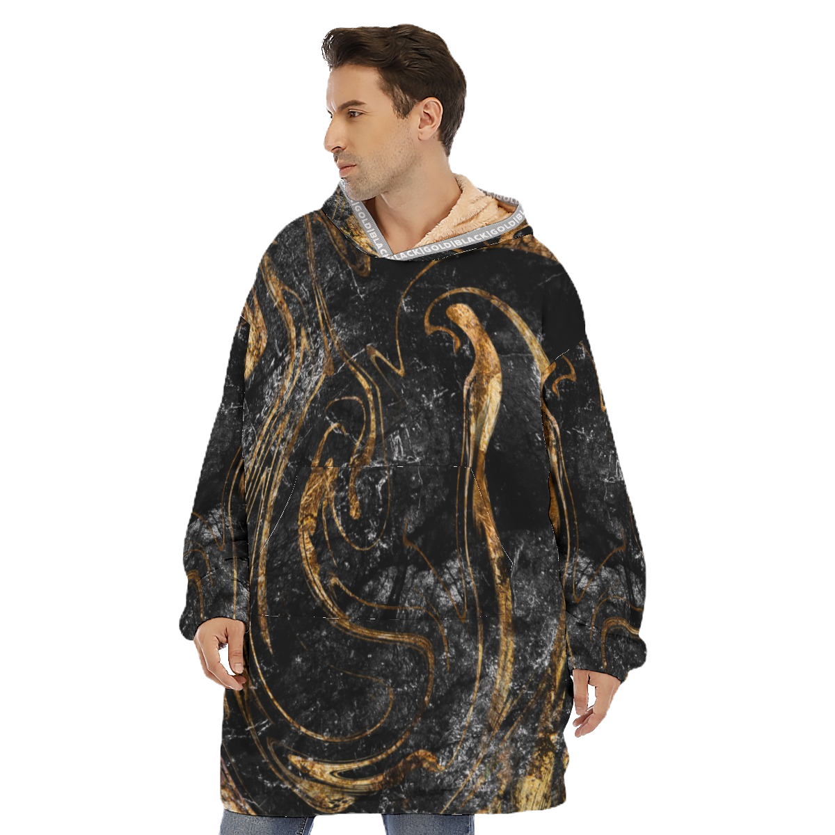 HiUM H-BLANKET Sherpa Fleece [BLACK GOLD]