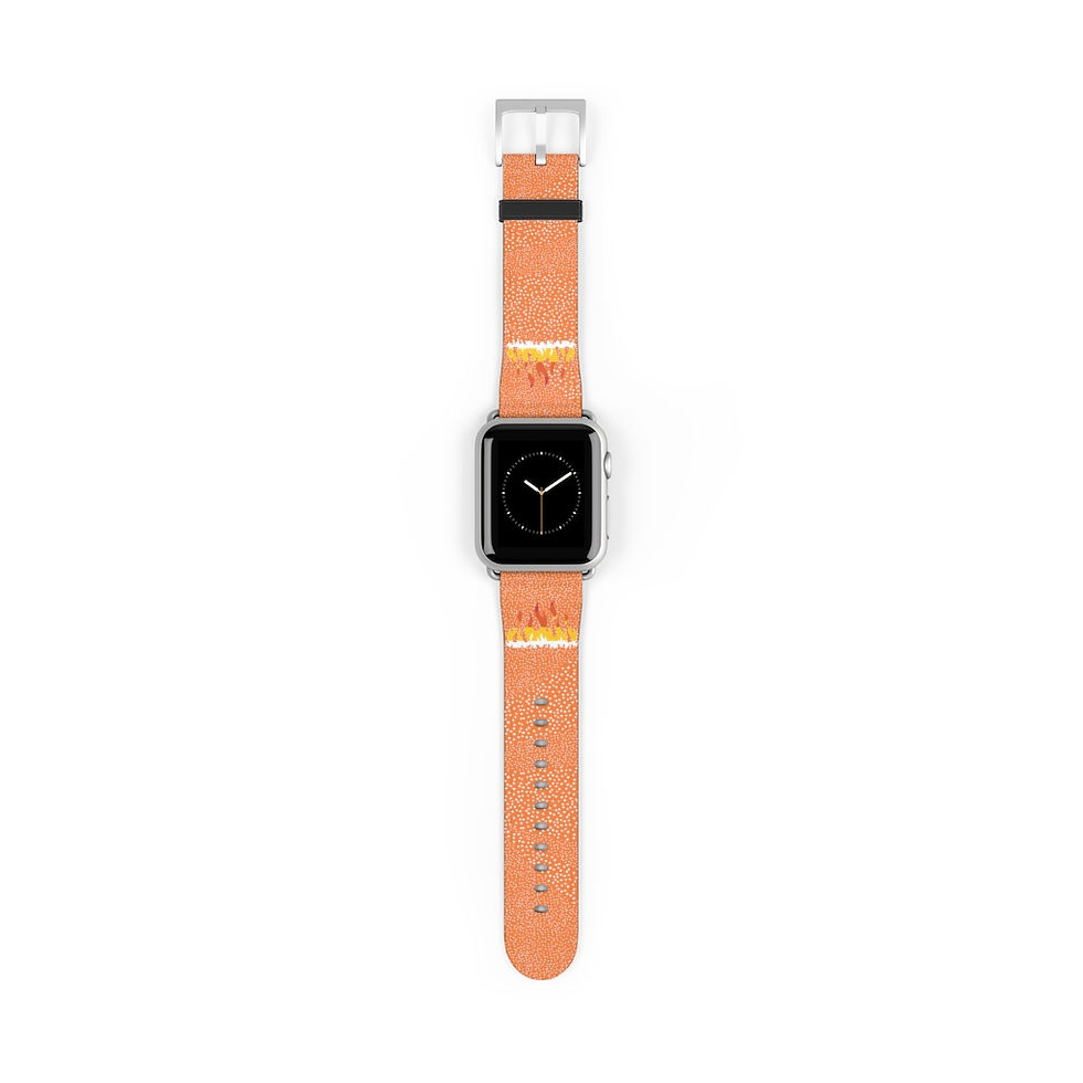 Thumbnail: Hium WATCH_BAND i1124 [Pumpkin (Faux Leather)]