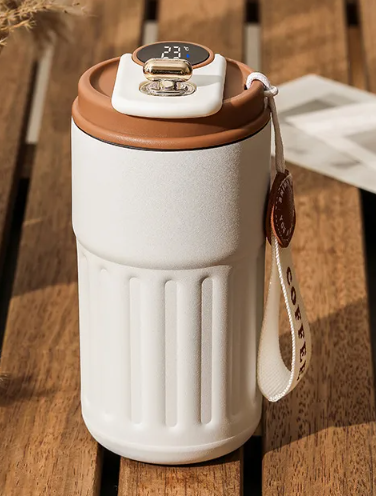 Thumbnail: Smart Digital Thermal Bottle Portable Coffee Mug Stainless Steel Water Bottle In