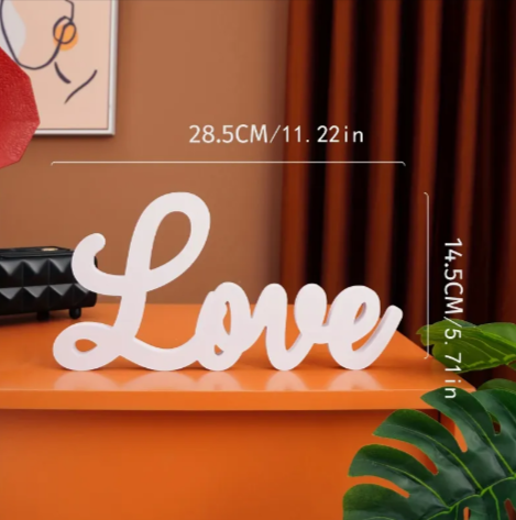 Thumbnail: HOME LOVE White Letter Ornament – stylish decor