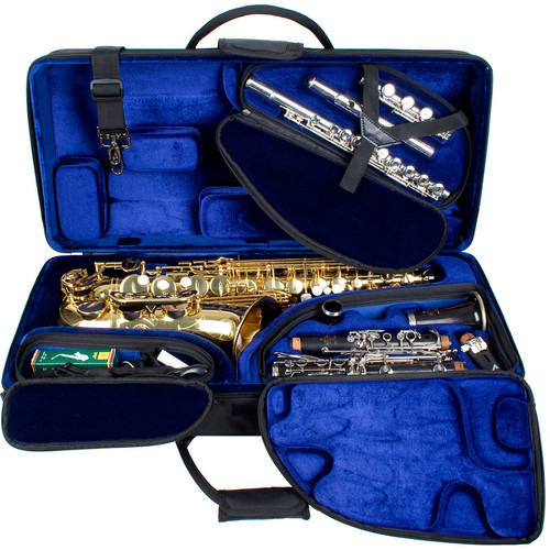 PROTEC PBTRIALTトリプルケースSax Clarinet Flute Protec Triple Case - Alto/Clarinet/Flute | RMMR