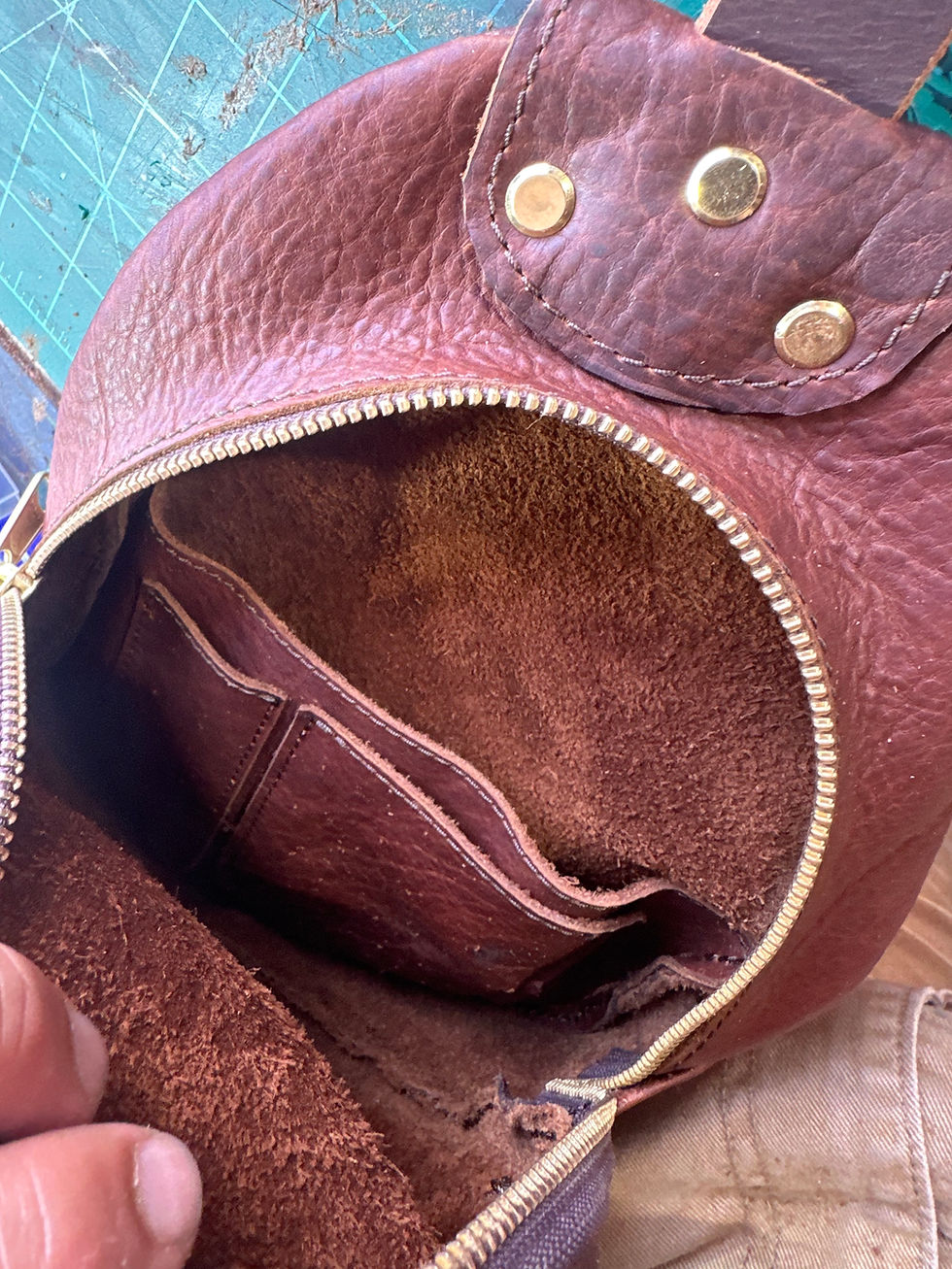 Thumbnail: Bison Sling Bag - Newbury Leathers 
