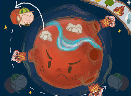Early Pluto game concept sketch