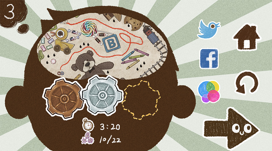 Cognition level-ending screen UI