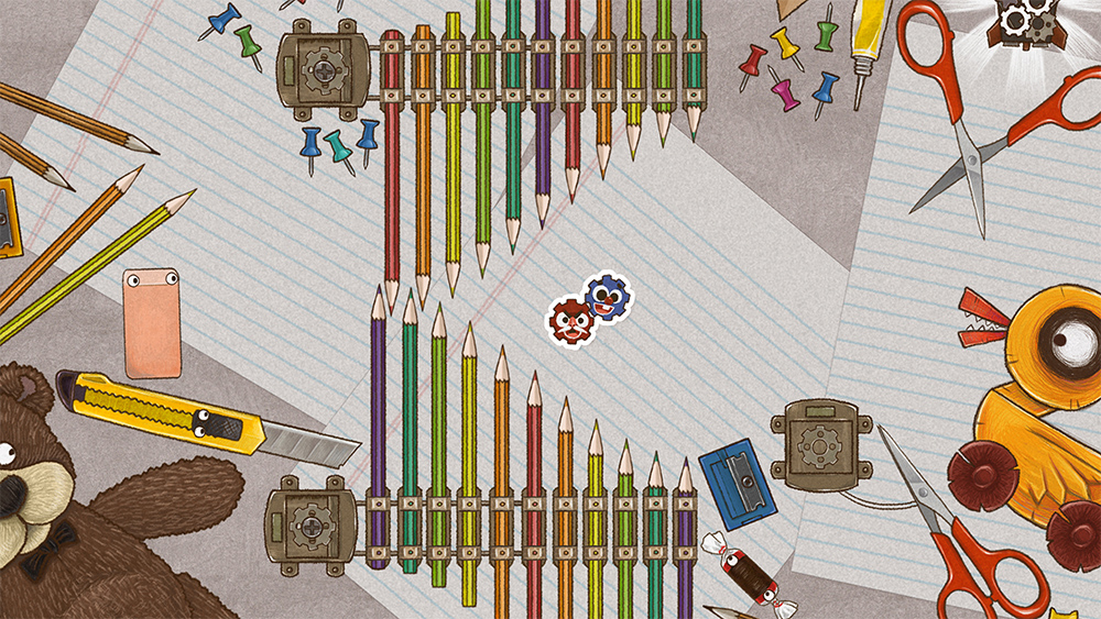 Youth memory scene — less colorful, modified toys