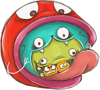 Biting Planet creature concept