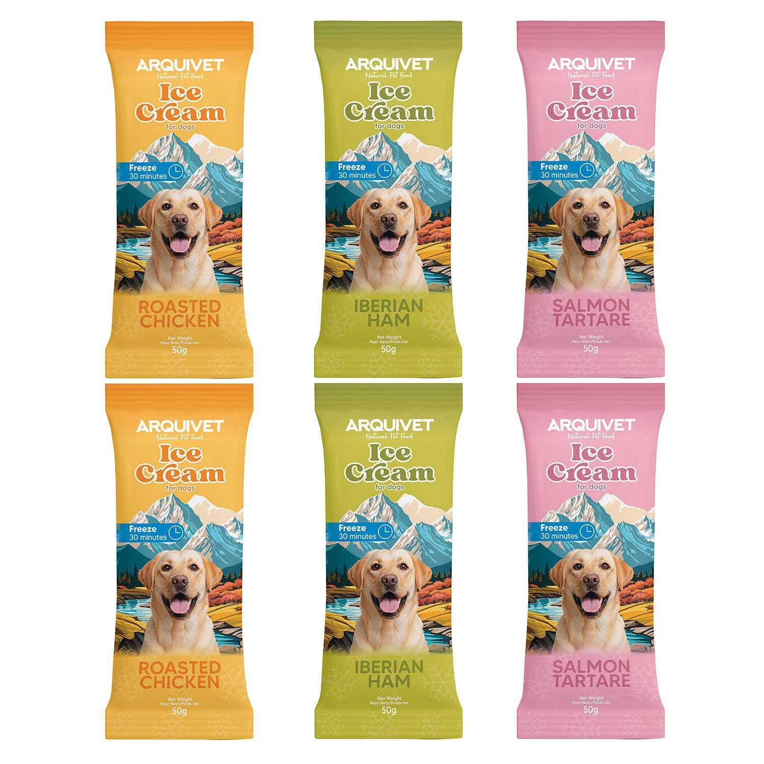 Glace pour chien