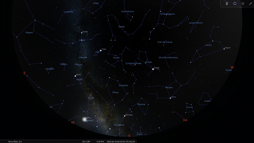 Il Cielo di Giugno 2022